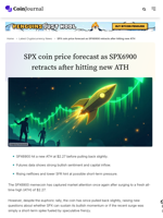SPX coin price forecast as SPX6900 retracts after hitting new ATH - CoinJournal