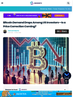 Bitcoin Demand Drops Among US Investors—Is a Price Correction Coming?