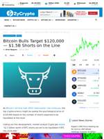 Bitcoin Bulls Target $120,000 — $1.5B Shorts on the Line ⋆ ZyCrypto