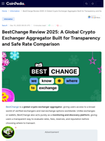 BestChange Review 2025: A Global Crypto Exchanger Aggregator Built for Transparency and Safe Rate Comparison