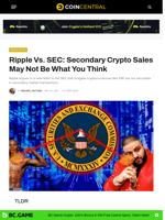 Ripple Vs. SEC: Secondary Crypto Sales May Not Be What You Think - CoinCentral