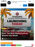 Punisher Coin Crypto Presale Is Live! The Best Meme Coin to Watch This Week | Live Bitcoin News