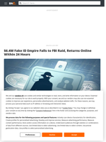 $6.4M Fake ID Empire Falls to FBI Raid, Returns Online Within 24 Hours - Brave New Coin