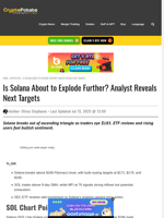Is Solana About to Explode Further? Analyst Reveals Next Targets