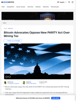Bitcoin Advocates Slam new Bipartisan PARITY Act Bill