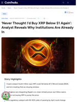 Buy XRP Below $1 Again? Analyst Reveals Why Big Money Is In