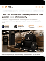 LayerZero pitches Wall Street expansion as rivals question cross-chain security - AMBCrypto