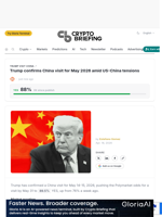 Trump confirms China visit for May 2026 amid US-China tensions