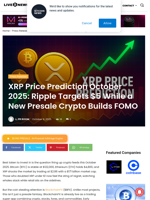 XRP Price Prediction October 2025: Ripple Targets $5 While a New Presale Crypto Builds FOMO | Live Bitcoin News