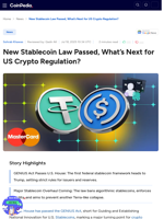 New Stablecoin Law Passed, What’s Next for US Crypto Regulation?