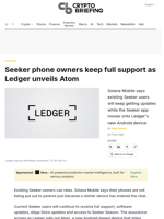 Seeker phone owners keep full support as Ledger unveils Atom