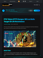 FTX Token (FTT) Surges 18% as Bulls Target $1.30 Resistance - Blockchain.News