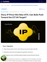 Story IP Price Hits New ATH, Can Bulls Push Toward the $17.46 Target?