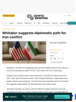 Whitaker suggests diplomatic path for Iran conflict