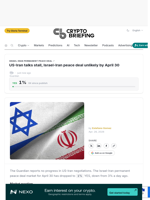 US-Iran talks stall, Israel-Iran peace deal unlikely by April 30