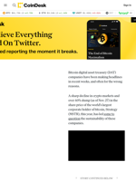 Is the Bitcoin (BTC) Digital Asset Treasury Model Broken? Industry Banker Says No