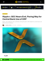 Ripple v. SEC Nears End, Paving Way for Central Bank Use of XRP - CoinCentral