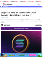 Grayscale: Solana’s On-Chain Growth Points to $260