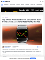 How October FOMC Minutes Could Move BTC, XAU, and XAG