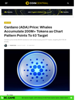 Cardano (ADA) Price: Whales Accumulate 200M+ Tokens as Chart Pattern Points To $3 Target - CoinCentral