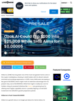 Ozak AI Could Flip $200 Into $25,000 While SHIB Aims for $0.00005 | Live Bitcoin News