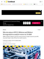 HIVE, BITF, BTDR downgraded at KBW: AI/HPC plans could take longer than hoped to pay off