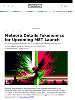 Meteora Details Tokenomics for Upcoming MET Launch - 