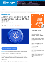 Analyst Cites Cardano's Good Fundamentals in Bold $5 ADA Forecast ⋆ ZyCrypto