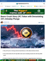 Bears Crush Story (IP) Token with Devastating 25% Intraday Plunge - TheNewsCrypto