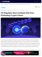 UK Regulator Bans Coinbase Ads Over Misleading Crypto Claims