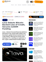 Lava Debuts Bitcoin-Backed Line of Credit, Secures $200M Funding – Crypto News Bitcoin News