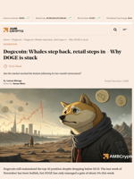 Dogecoin: Whales step back, retail steps in - Why DOGE is stuck - AMBCrypto