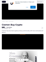 Cramer: Buy Crypto - U.Today