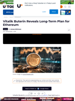 Vitalik Buterin Reveals Long-Term Plan for Ethereum