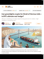 Iran greenlights crypto for Strait of Hormuz tolls – Is BTC ultimate war hedge? - AMBCrypto