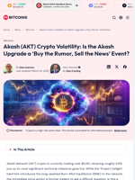 Akash Crypto Volatility: Is Akash Upgrade a 'Buy Rumor, Sell News'