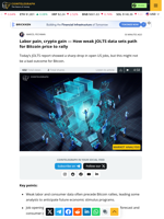 Labor pain, crypto gain — How weak JOLTS data sets path for Bitcoin price to rally