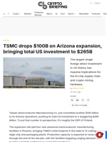 TSMC drops $100B on Arizona expansion, bringing total US investment to $265B