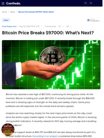 Bitcoin Price Breaks $97000: What’s Next?