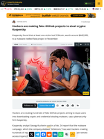 Hackers are making fake GitHub projects to steal crypto: Kaspersky