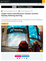 Nasdaq Tells Canaan to Boost Share Price or Face Delisting