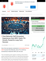 Flare Networks' DeFi Ecosystem Experiences Over 400% Yearly TVL Growth, Poised for Long-Term Success - NullTX