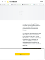 SEC Chair Lays Out ‘Project Crypto’ Plan to Bring Innovation Back to U.S.: Bernstein