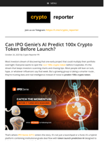 Can IPO Genie’s AI Predict 100x Crypto Token Before Launch?