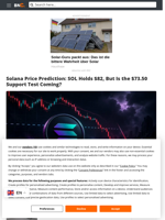 Solana Price Prediction: SOL Holds $82, But Is the $73.50 Support Test Coming? - Brave New Coin