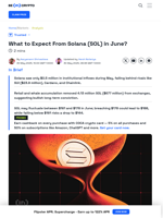 What to Expect From Solana (SOL) Price in June?