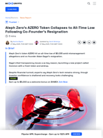 Aleph Zero’s AZERO Token Collapses Amid Leadership Fallout