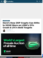 Here’s How ZKP Crypto Can 600x in 2026! More on LINK’s 21% Crash & LTC’s Bold Targets - TechBullion