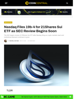 Nasdaq Files 19b-4 for 21Shares Sui ETF as SEC Review Begins Soon - CoinCentral