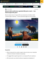 Bitcoin 2024 conference sparked 30% price crash — Can bulls escape this year?